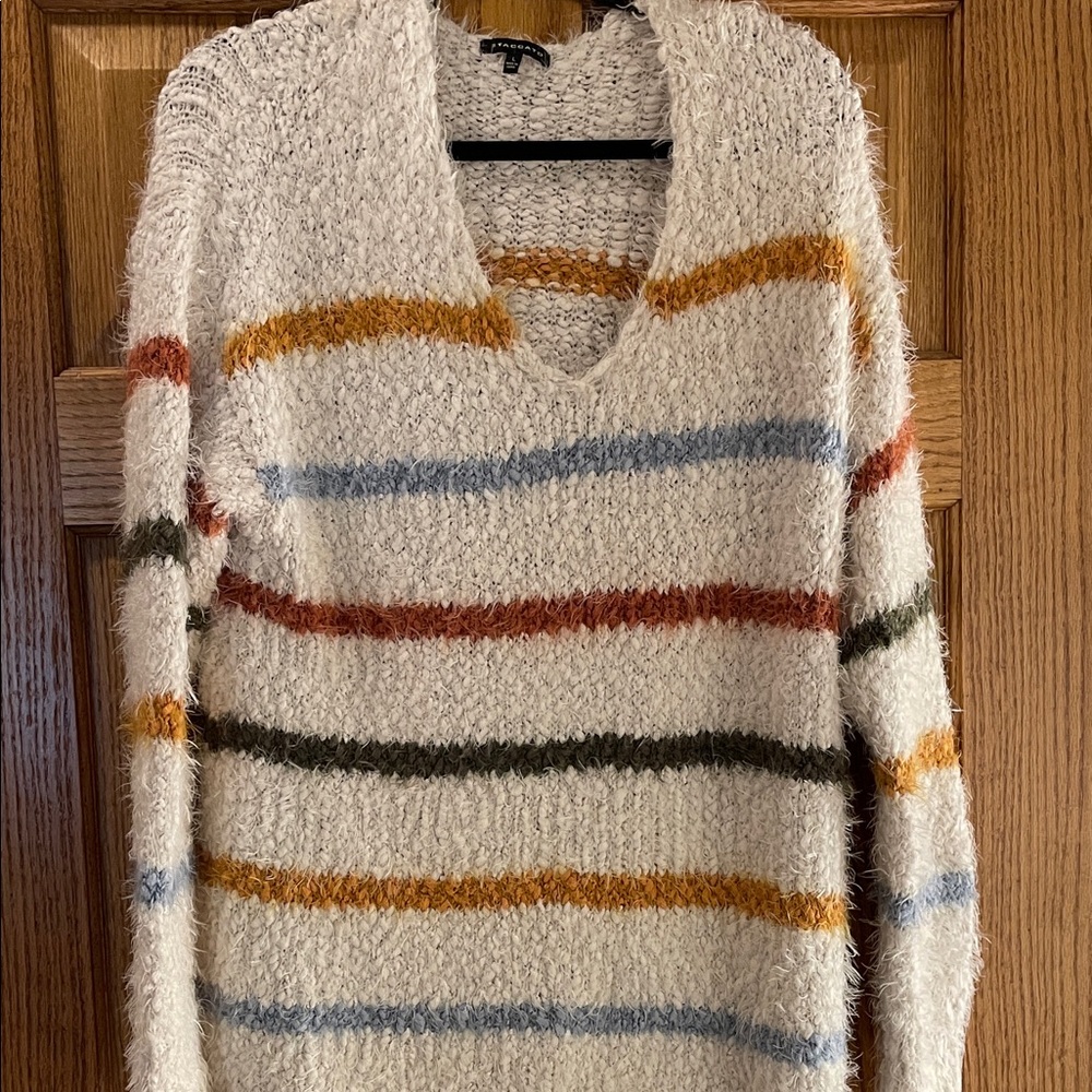 Staccato Multicolor Striped V-Neck Sweater